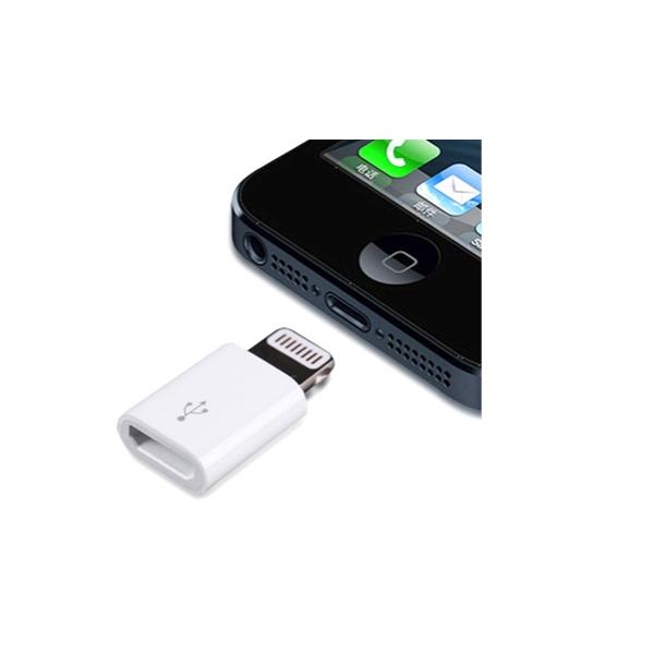 IP-XF-013 Lightning to Micro USB Adapter for iPhone  وصلة تحويل سلك الجلكسي وتوصيلة على الأيفون 